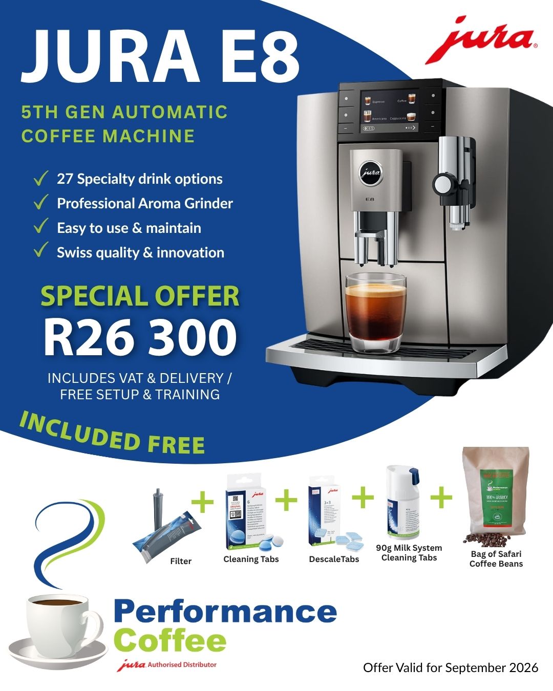 JURA E8 Coffee Machine Special Performance Coffee | New Jura E8 Promotion